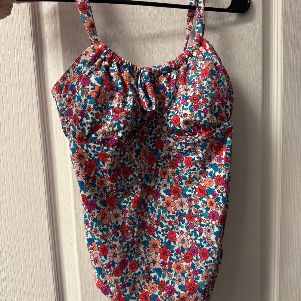 Time and Tru Floral One Piece Swimsuit - Multicolor